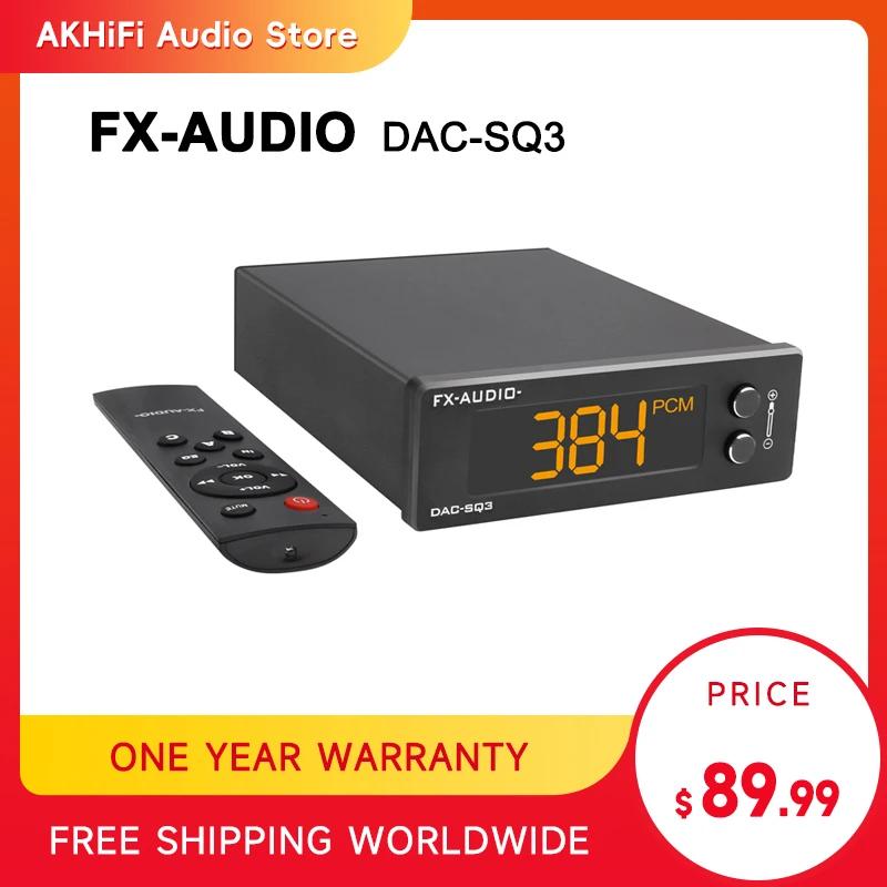 FX-AUDIO DAC-SQ3 ̴ USB DAC,  HIFI ڴ, ES9038Q2M, XMOS XU208, LM49720A, PCM, 32 Ʈ, 384kHz, DSD256